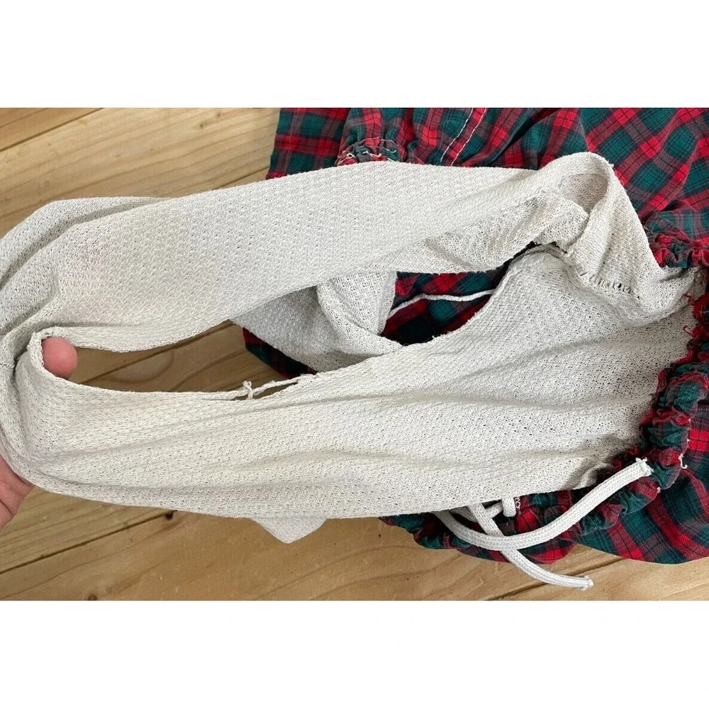 Vintage 50s 60s Campus Swim Shorts Mens S Red Green Plaid Trunks Beach Lined